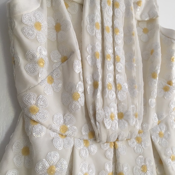 SOLD Eva Franco Cleo Daisy Sequined Peplum Top 2 - Picture 3 of 3